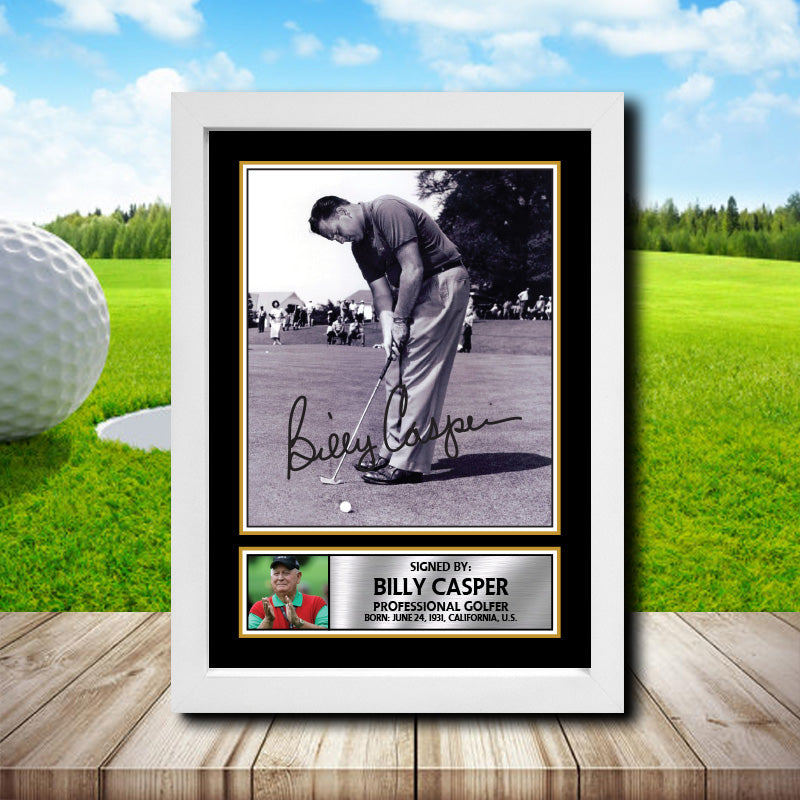 Billy Casper 2 Golf Printed Signature Poster Print Gift