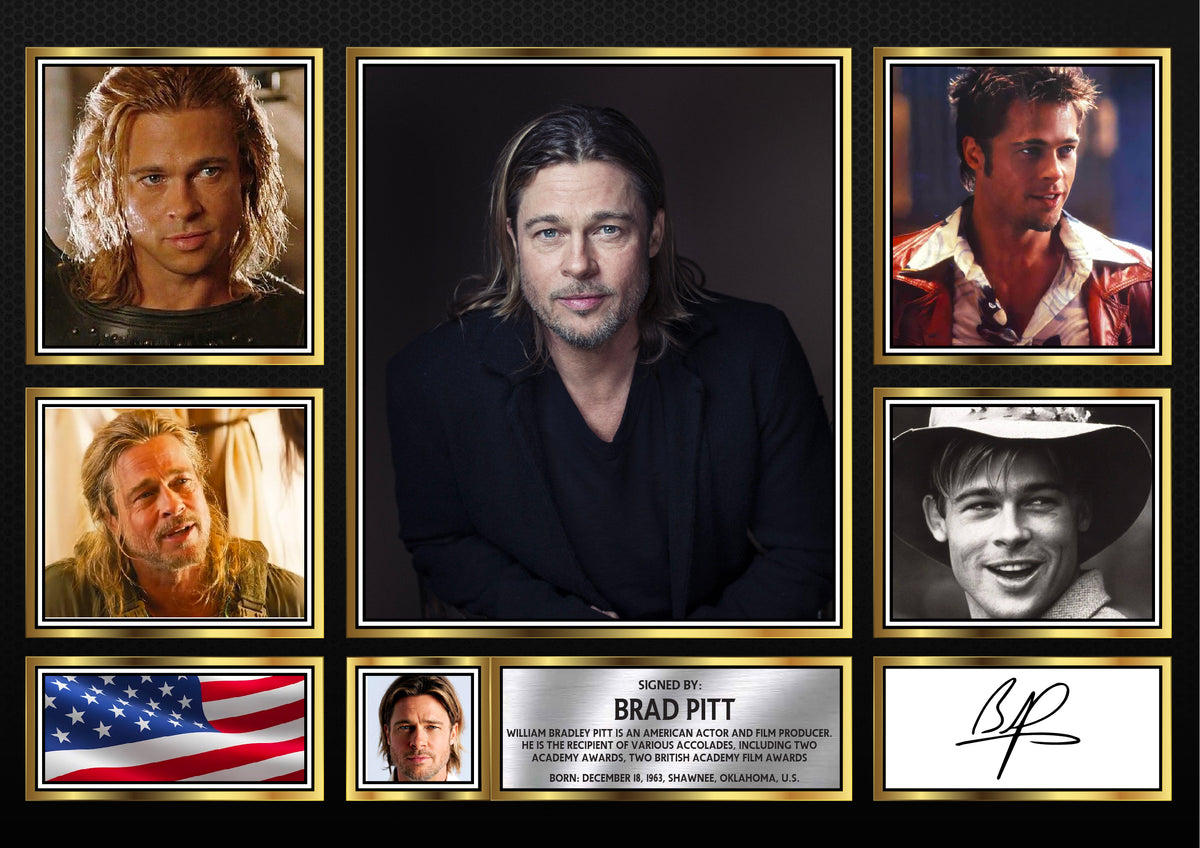 Brad Pitt - Signed Autographed Television Star Print