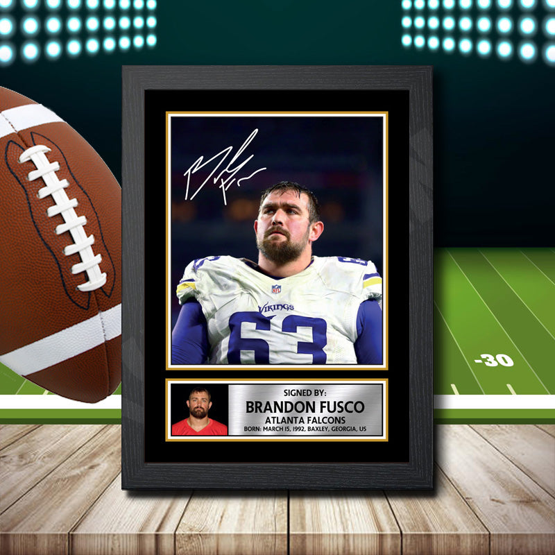 Brandon Fusco 2 – Printed Signature NFL Star Print – Brandon Fusco 2