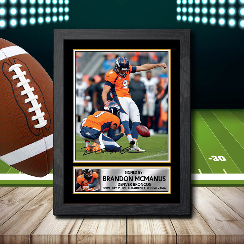 Brandon Mcmanus – Printed Signature NFL Star Print – Brandon Mcmanus