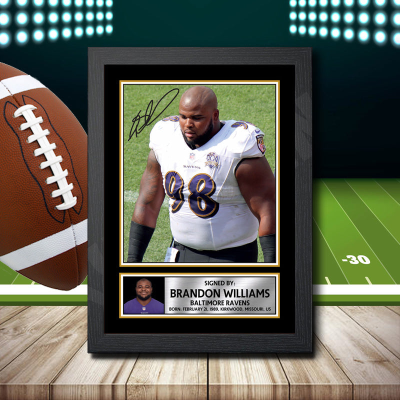 Brandon Williams 1 – Printed Signature NFL Star Print – Brandon Williams 1