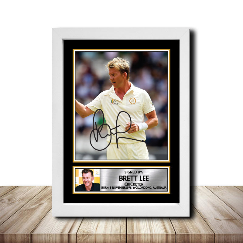 Brett Lee M1491 Cricketer Printed Signature Poster Print Gift