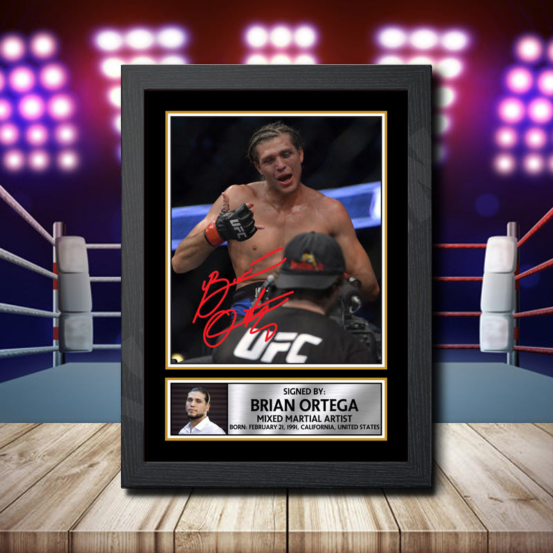 Brian Ortega Printed Signature Ufc Star Poster Print Framed Wall Art Gift – Brian Ortega Printed Signature Ufc Star Poster Print
