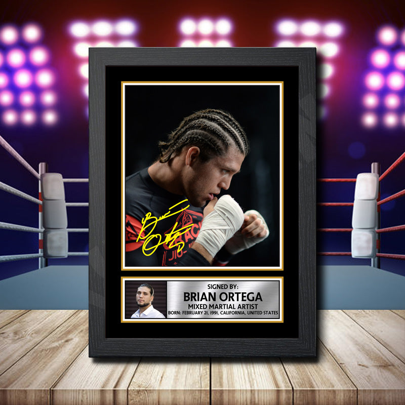 Brian Ortega 2 Printed Signature Ufc Star Poster Print Framed Wall Art Gift – Brian Ortega 2 Printed Signature Ufc Star Poster Print