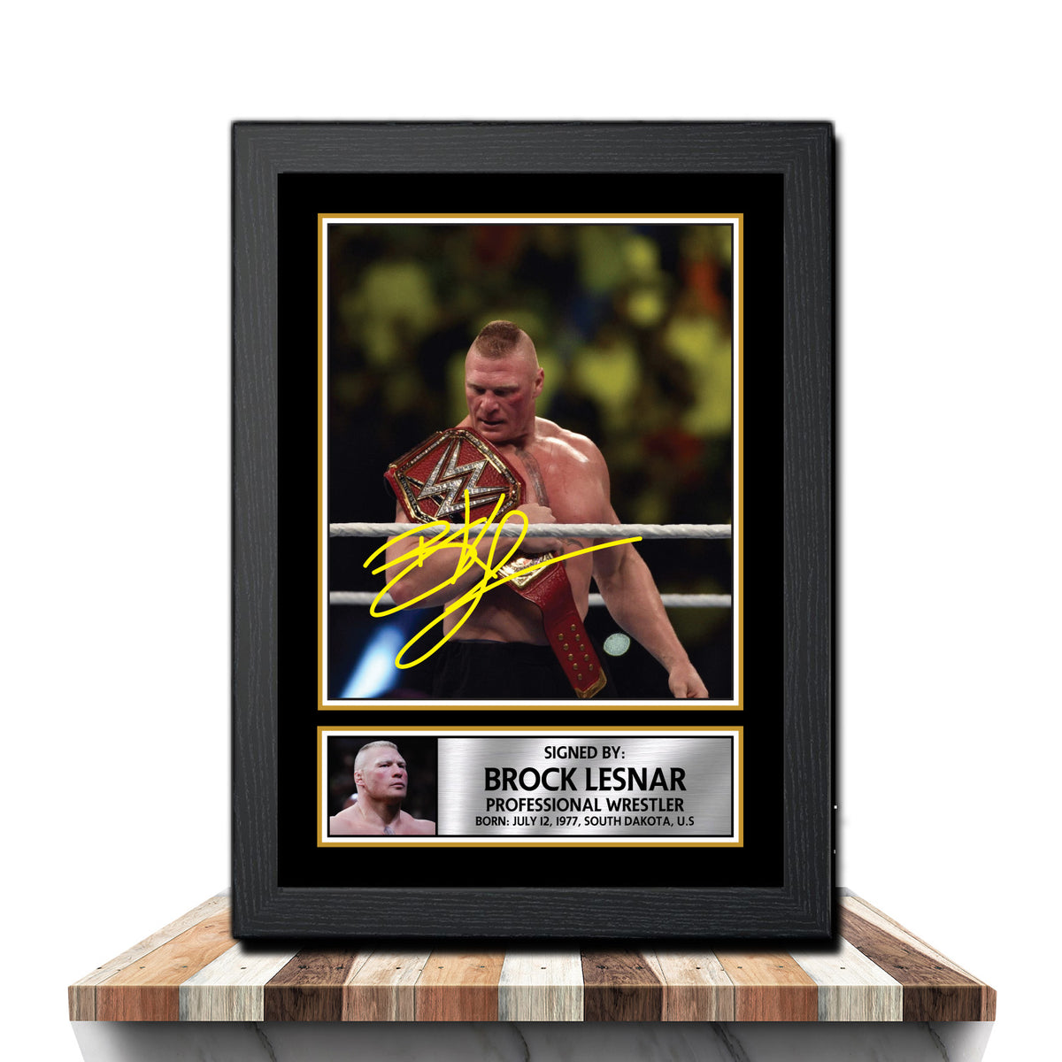 Brock Lesnar M966 Wrestling Printed Signature Poster Print Gift
