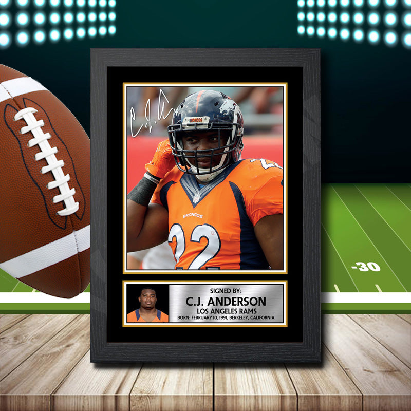 C.J. Anderson 2 – Printed Signature NFL Star Print – C.J. Anderson 2