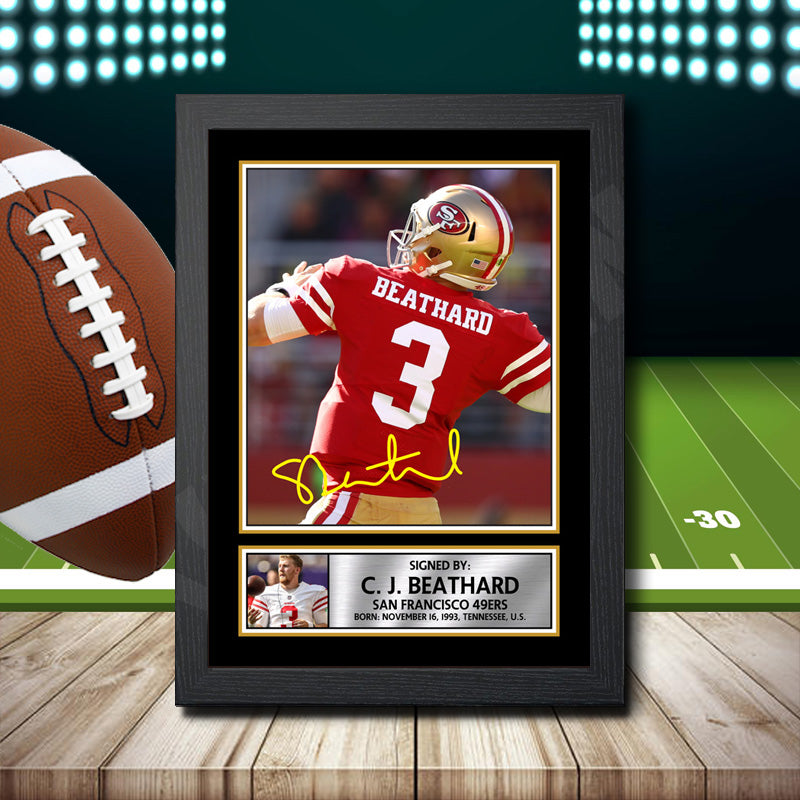 C. J. Beathard 2 – Printed Signature NFL Star Print – C. J. Beathard 2
