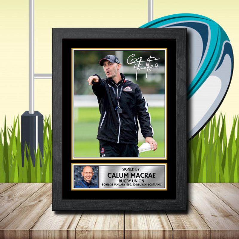 Calum Macrae 2 Printed Signature Rugby Star Poster Print Framed Wall Art Gift – Calum Macrae 2 Printed Signature Rugby Star Poster Print