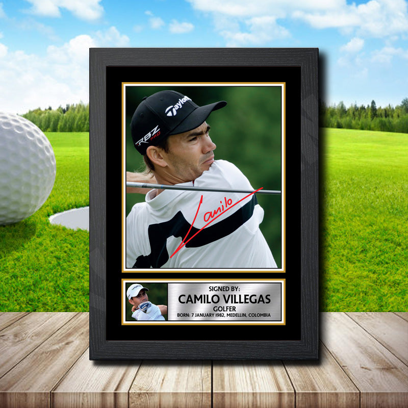 Camilo Villegas 2 Printed Signature Golfer Star Poster Print Framed Wall Art Gift – Camilo Villegas 2 Printed Signature Golfer Star Poster Print