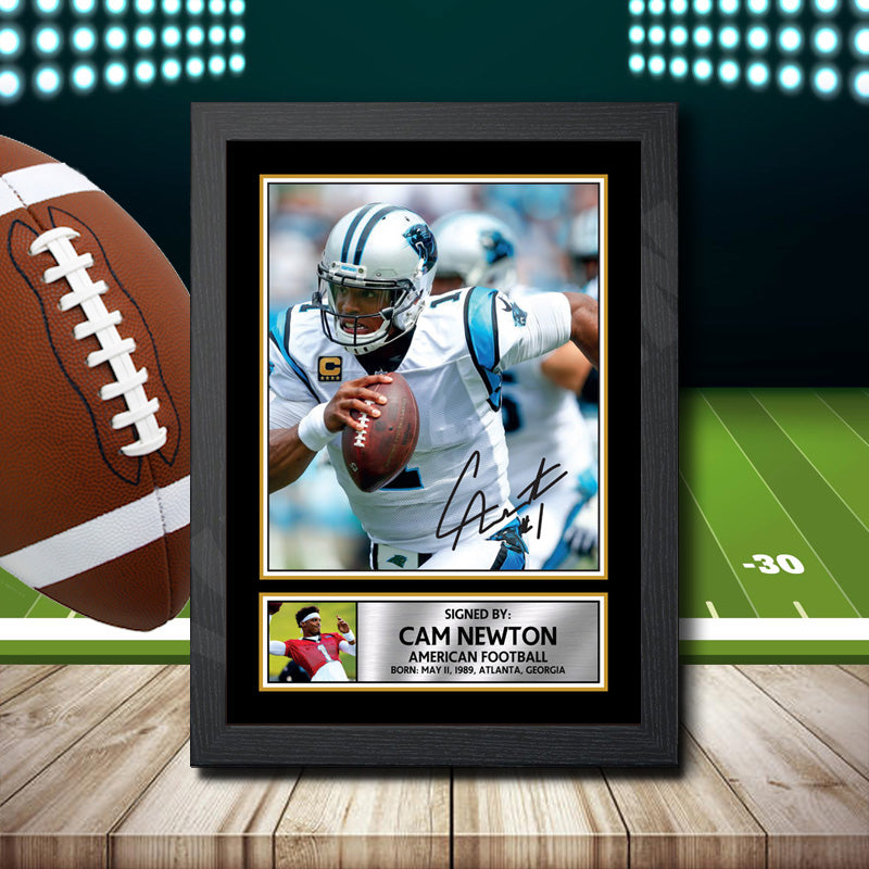 Cam Newton 2 – Printed Signature NFL Star Print – Cam Newton 2
