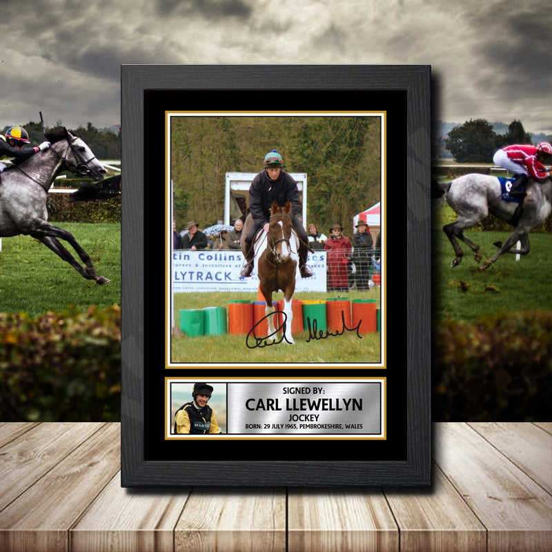 Carl Llewellyn 2 Printed Signature Horse-Racing Star Poster Print Framed Wall Art Gift β Carl Llewellyn 2 Printed Signature Horse-Racing Star Poster Print