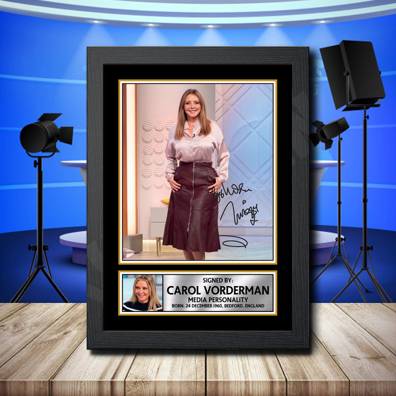 Carol Vorderman 1 Printed Signature Television Star Poster Print Framed Wall Art Gift – Carol Vorderman 1 Printed Signature Television Star Poster Print