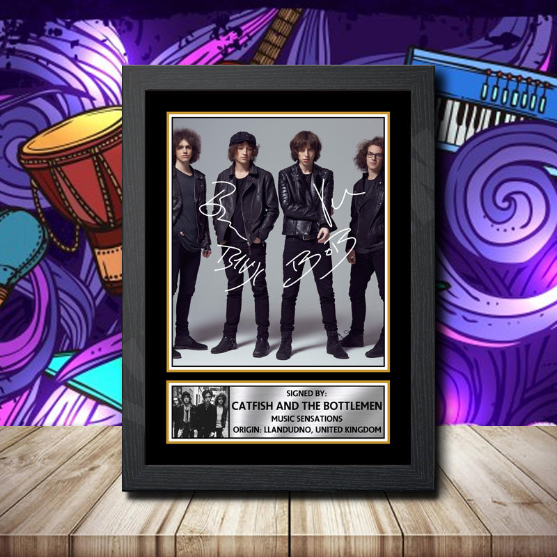 Catfish And The Bottlemen 2 Printed Signature Rock-Bands Star Poster Print Framed Wall Art Gift – Catfish And The Bottlemen 2 Printed Signature Rock-Bands Star Poster Print