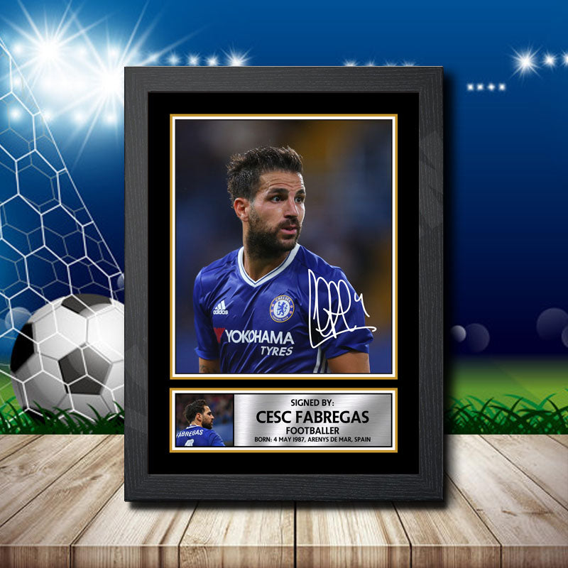 Cesc Fabregas 2 Printed Signature Footballers Star Poster Print Framed Wall Art Gift β Cesc Fabregas 2 Printed Signature Footballers Star Poster Print