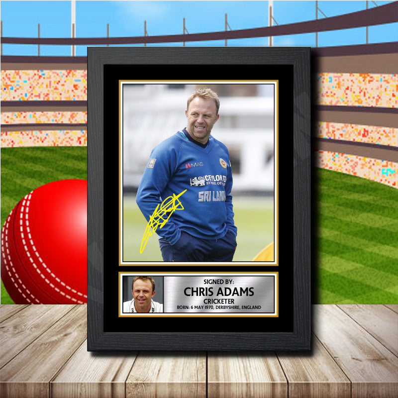 Chris Adams 2 Printed Signature Cricket Star Poster Print Framed Wall Art Gift – Chris Adams 2 Printed Signature Cricket Star Poster Print