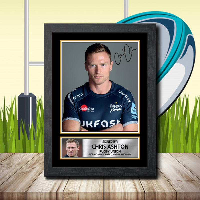 Chris Ashton 1 Printed Signature Rugby Star Poster Print Framed Wall Art Gift – Chris Ashton 1 Printed Signature Rugby Star Poster Print