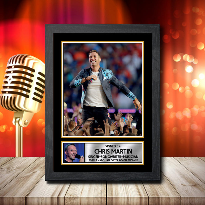 Chris Martin 1 – Printed Signature Music Star Print – Chris Martin 1