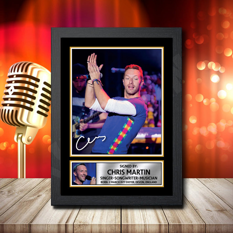 Chris Martin 2 – Printed Signature Music Star Print – Chris Martin 2