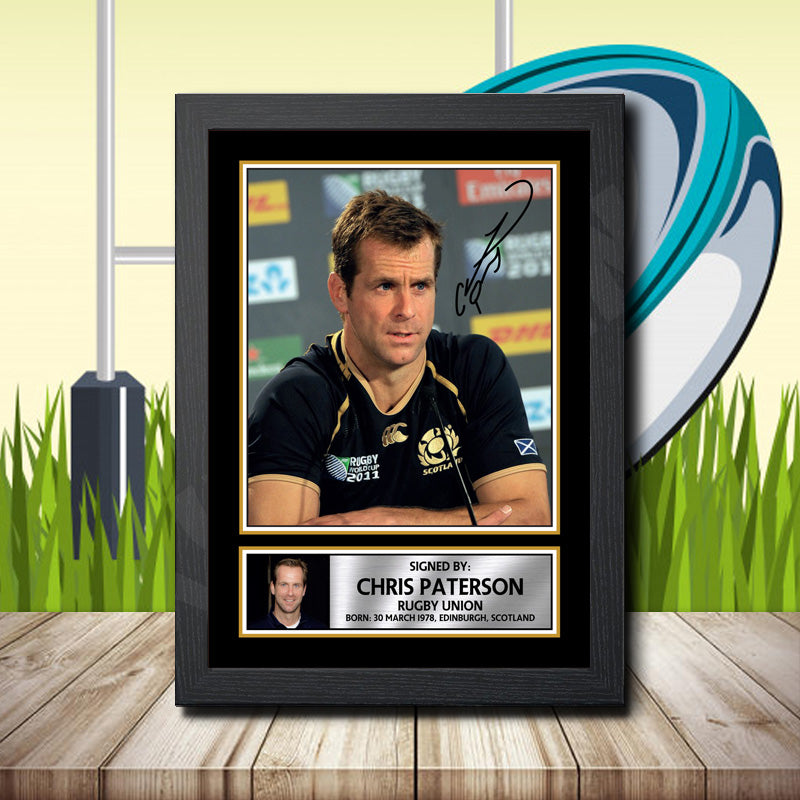 Chris Paterson 2 Printed Signature Rugby Star Poster Print Framed Wall Art Gift – Chris Paterson 2 Printed Signature Rugby Star Poster Print