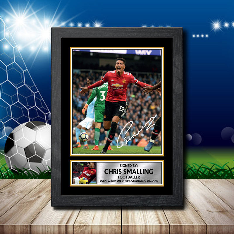 Chris Smalling 1 Printed Signature Footballers Star Poster Print Framed Wall Art Gift – Chris Smalling 1 Printed Signature Footballers Star Poster Print