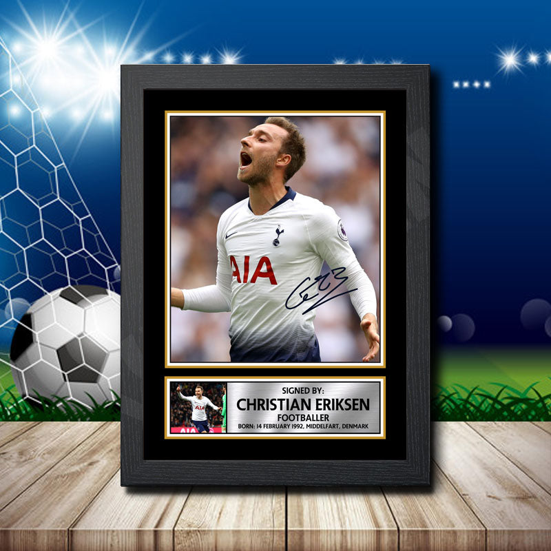 Christian Eriksen Printed Signature Footballers Star Poster Print Framed Wall Art Gift β Christian Eriksen Printed Signature Footballers Star Poster Print