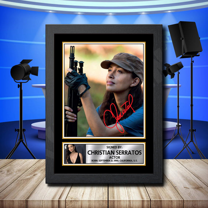Christian Serratos Printed Signature Television Star Poster Print Framed Wall Art Gift – Christian Serratos Printed Signature Television Star Poster Print