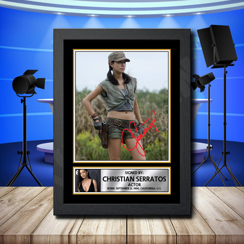 Christian Serratos 2 Printed Signature Television Star Poster Print Framed Wall Art Gift – Christian Serratos 2 Printed Signature Television Star Poster Print
