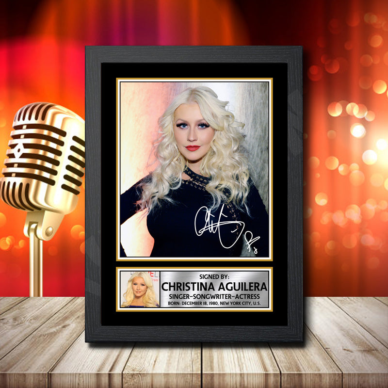 Christina Aguilera 2 – Printed Signature Music Star Print – Christina Aguilera 2