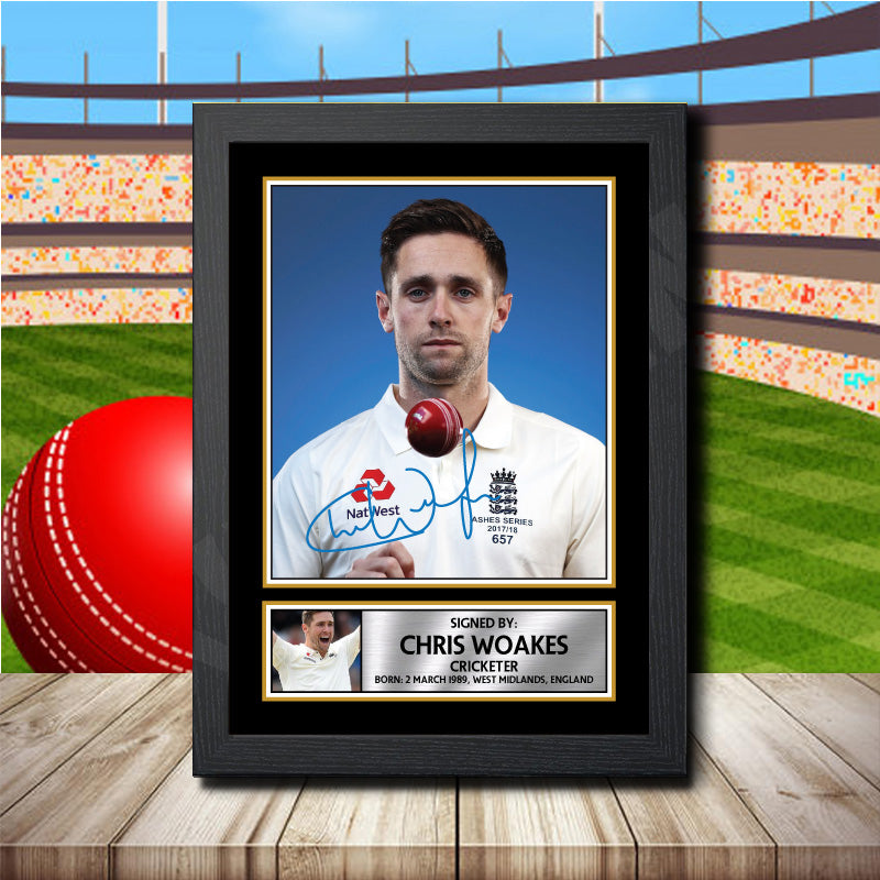 Chris Woakes Printed Signature Cricket Star Poster Print Framed Wall Art Gift – Chris Woakes Printed Signature Cricket Star Poster Print