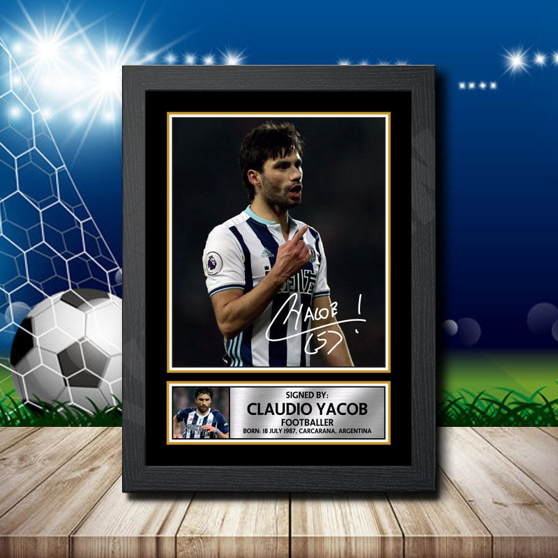Claudio Yacob Printed Signature Footballers Star Poster Print Framed Wall Art Gift – Claudio Yacob Printed Signature Footballers Star Poster Print