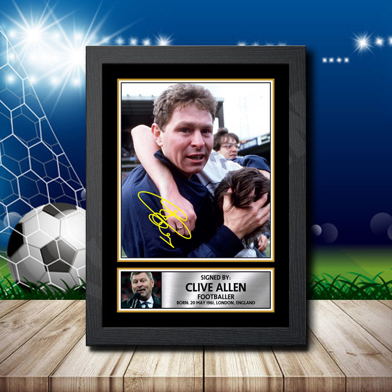 Clive Allen 2 Printed Signature Footballers Star Poster Print Framed Wall Art Gift β Clive Allen 2 Printed Signature Footballers Star Poster Print