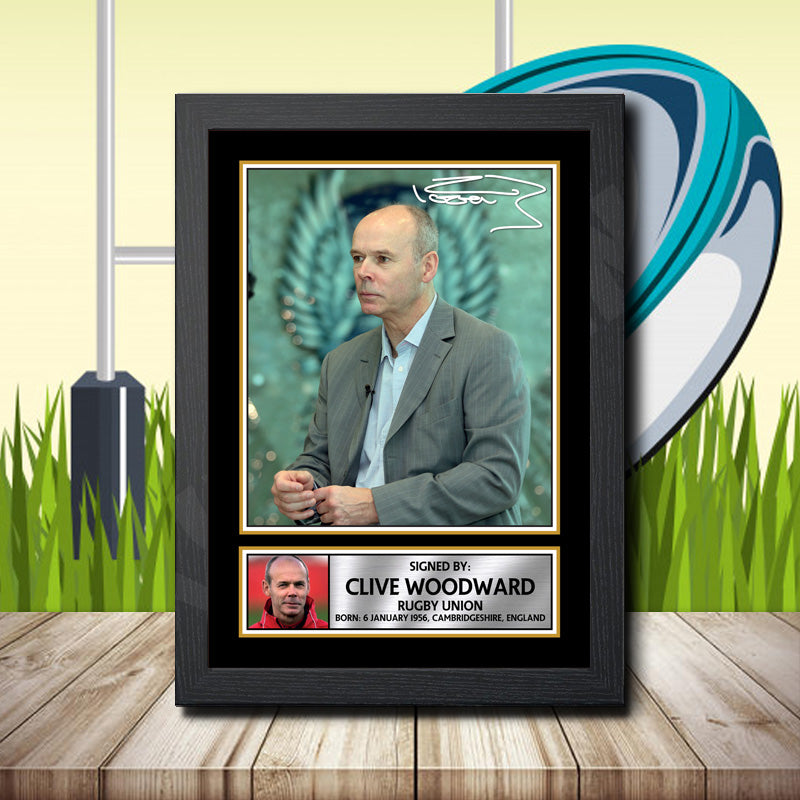 Clive Woodward 1 Printed Signature Rugby Star Poster Print Framed Wall Art Gift β Clive Woodward 1 Printed Signature Rugby Star Poster Print