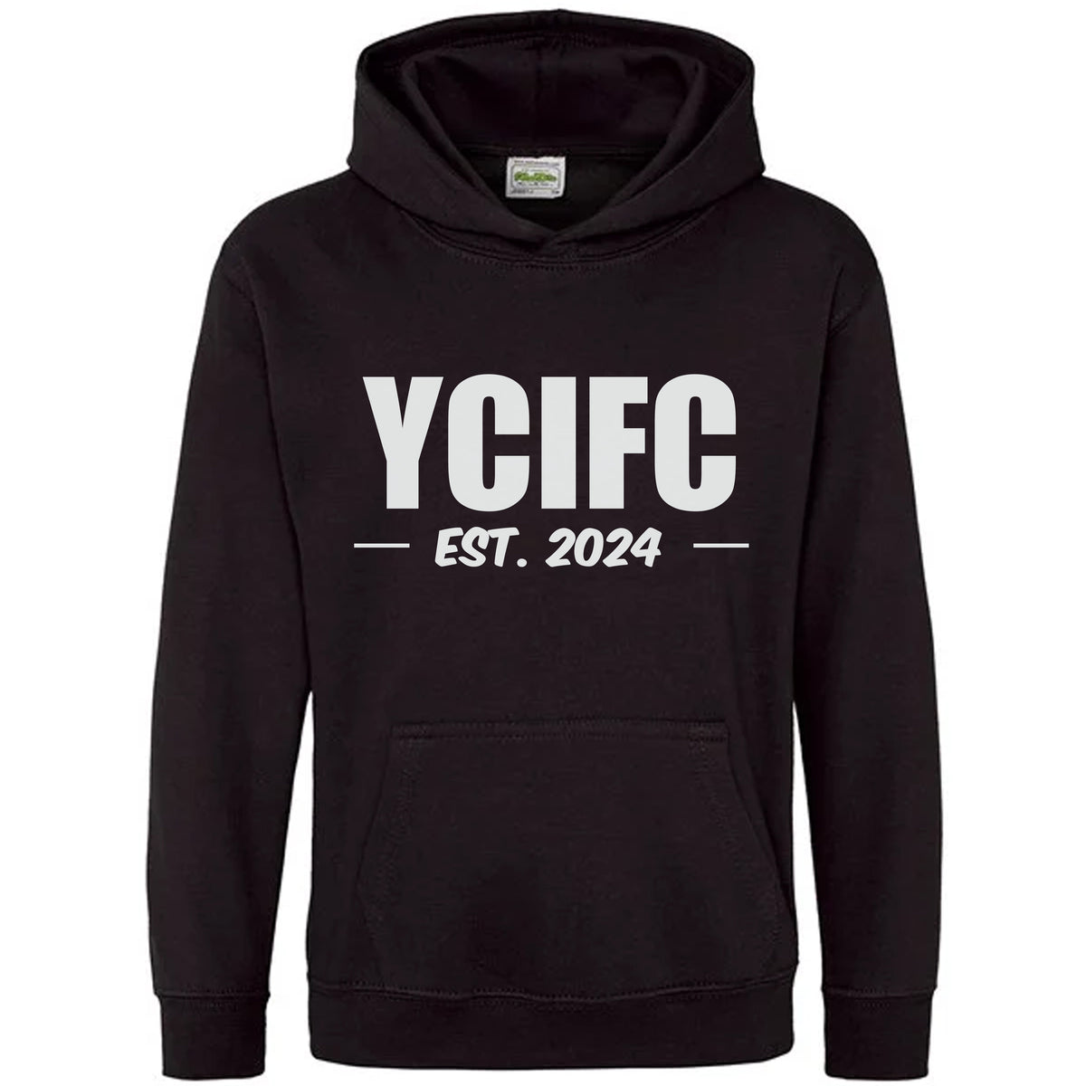 Personalized Football Player Team Kids/Adult Hoodies - Club Name Initials plus Established date – Personalized Football Player Team Kids/Adult Hoodies - Club Name Initials plus – Black, 1-2 Years (24"), Kids