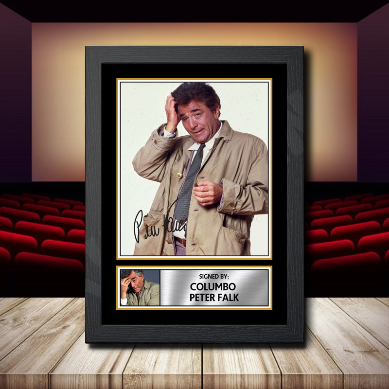 Columbo Peter Falk 2 Printed Signature Movie Star Poster Print Framed Wall Art Gift – Columbo Peter Falk 2 Printed Signature Movie Star Poster Print