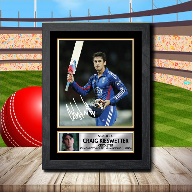 Craig Kieswetter Printed Signature Cricket Star Poster Print Framed Wall Art Gift – Craig Kieswetter Printed Signature Cricket Star Poster Print
