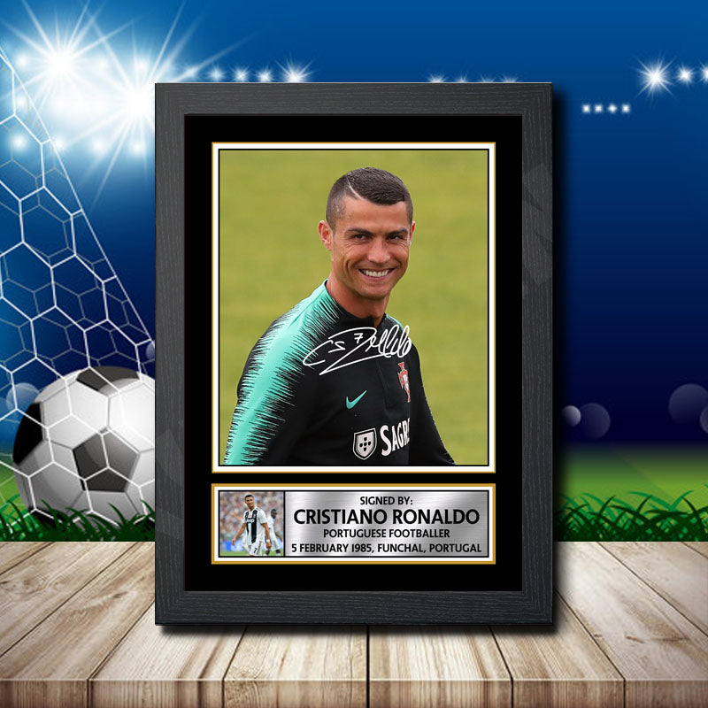 Cristiano Ronaldo 1 Printed Signature Footballers Star Poster Print Framed Wall Art Gift β Cristiano Ronaldo 1 Printed Signature Footballers Star Poster Print