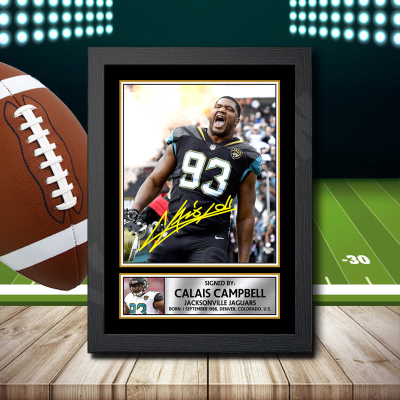 Calais Campbell – Printed Signature NFL Star Print – Calais Campbell