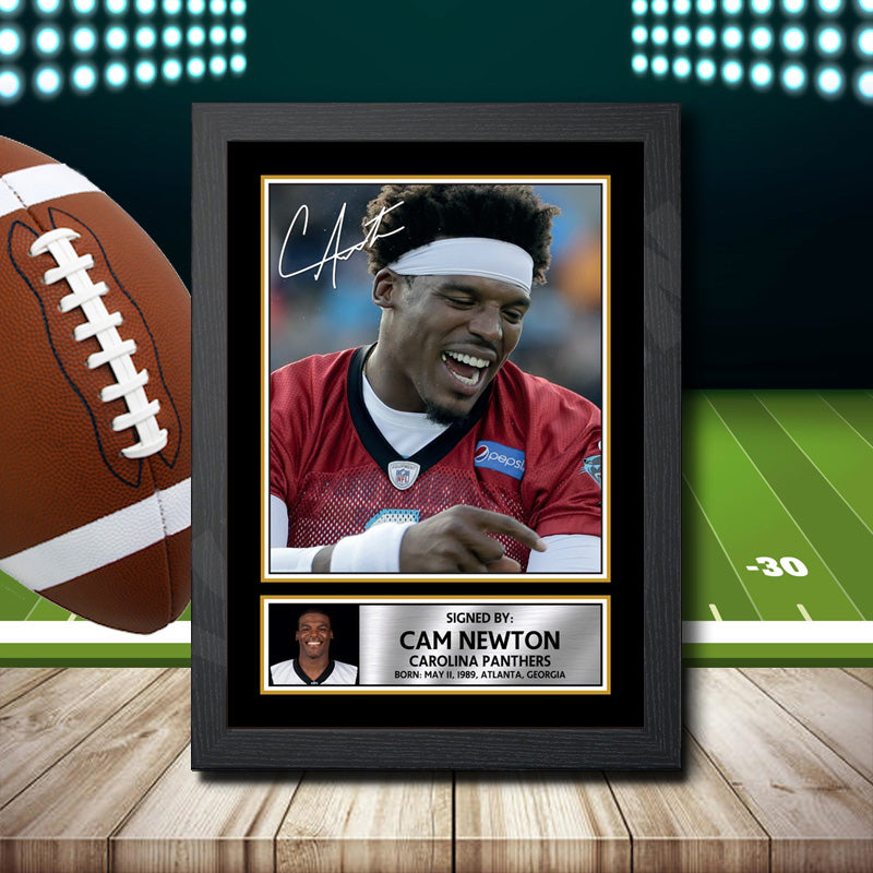 Cam Newton 2 – Printed Signature NFL Star Print – Cam Newton 2