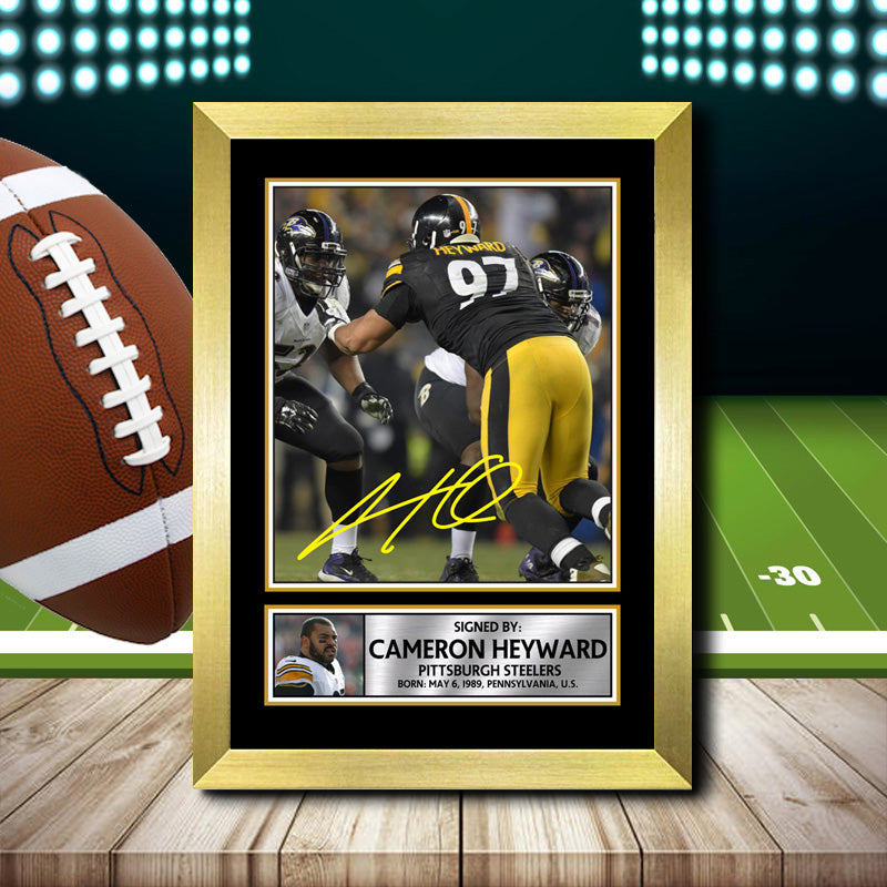 Cameron Heyward – Printed Signature NFL Star Print – Cameron Heyward
