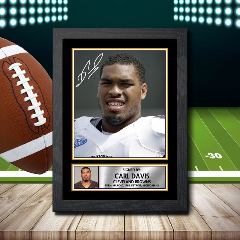 Carl Davis 2 – Printed Signature NFL Star Print – Carl Davis 2