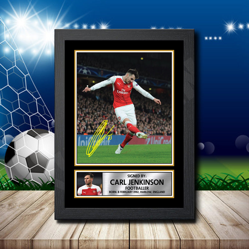Carl Jenkinson 2 Printed Signature Footballers Star Poster Print Framed Wall Art Gift β Carl Jenkinson 2 Printed Signature Footballers Star Poster Print