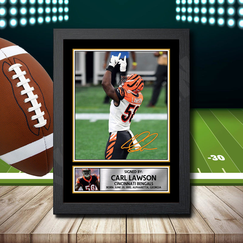 Carl Lawson 2 – Printed Signature NFL Star Print – Carl Lawson 2