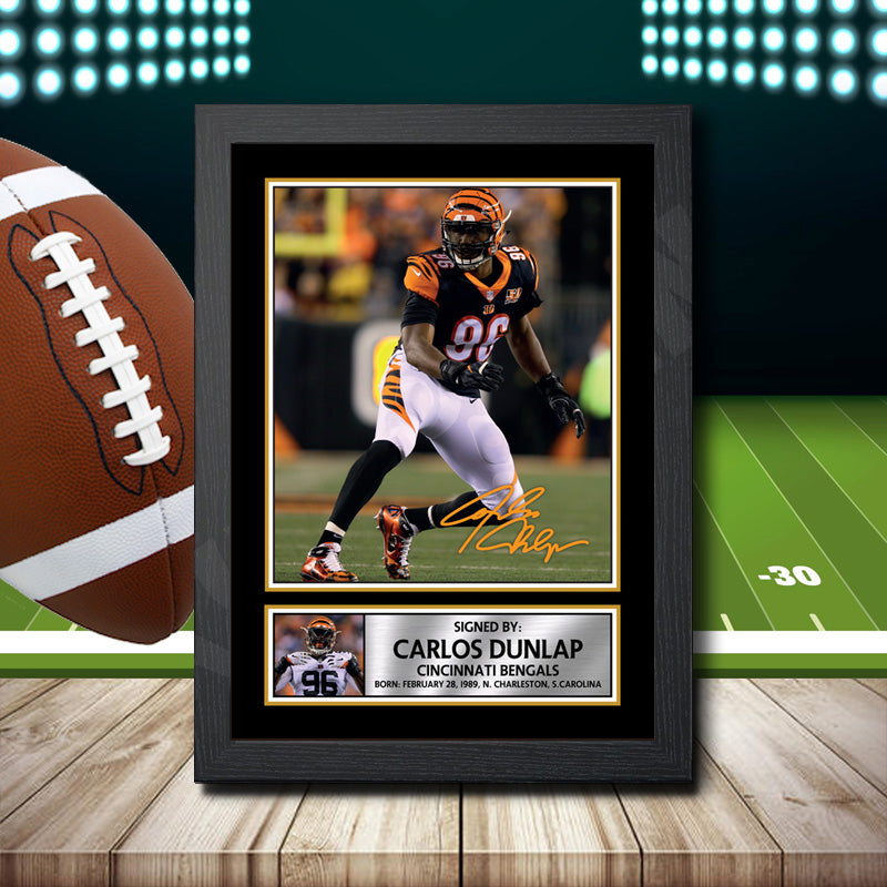 Carlos Dunlap – Printed Signature NFL Star Print – Carlos Dunlap