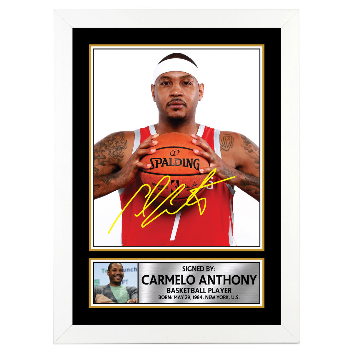 Carmelo Anthony Basketball Player Printed Signature Poster Print Gift