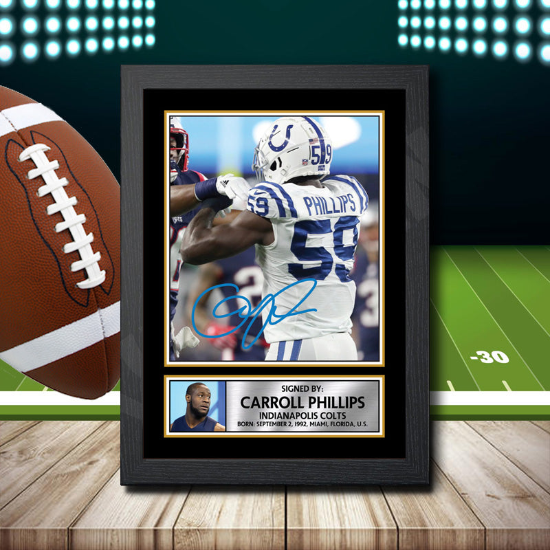 Carroll Phillips 2 – Printed Signature NFL Star Print – Carroll Phillips 2