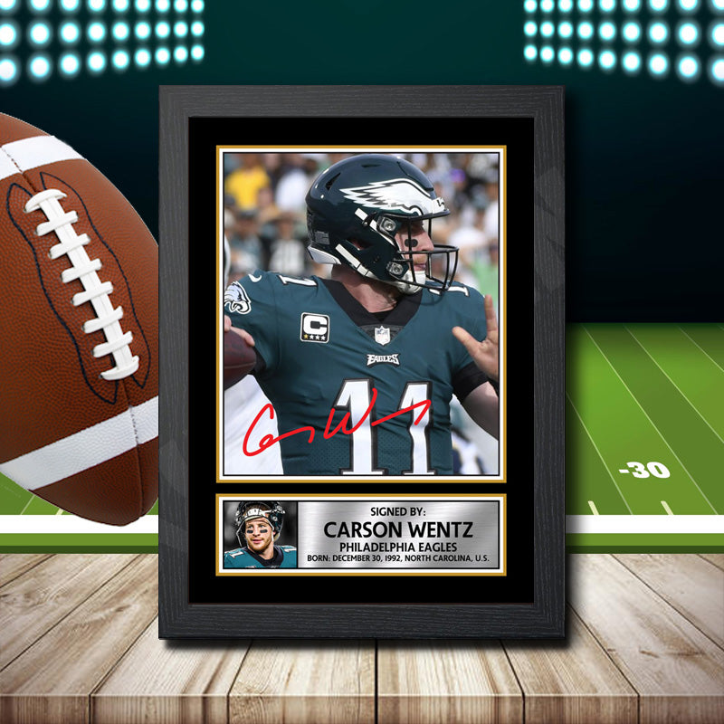 Carson Wentz – Printed Signature NFL Star Print – Carson Wentz