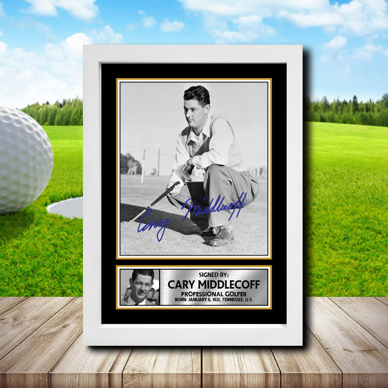 Cary Middlecoff 2 Golf Printed Signature Poster Print Gift