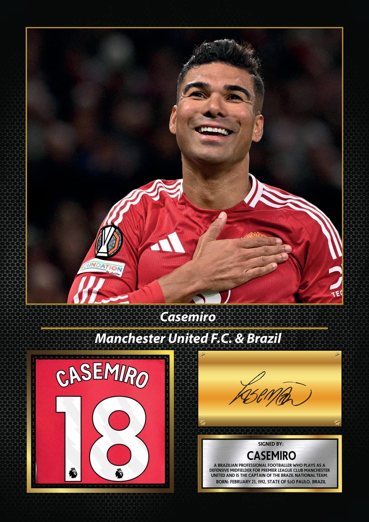 Casemiro Printed Signature Poster