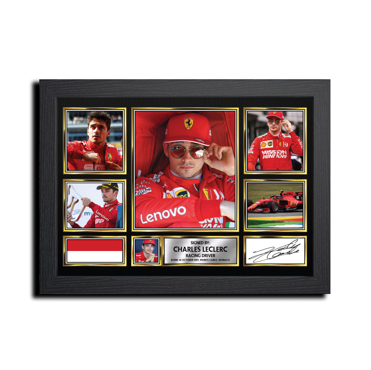 Charles Leclerc MC1704 Printed Signature Motorsport Print
