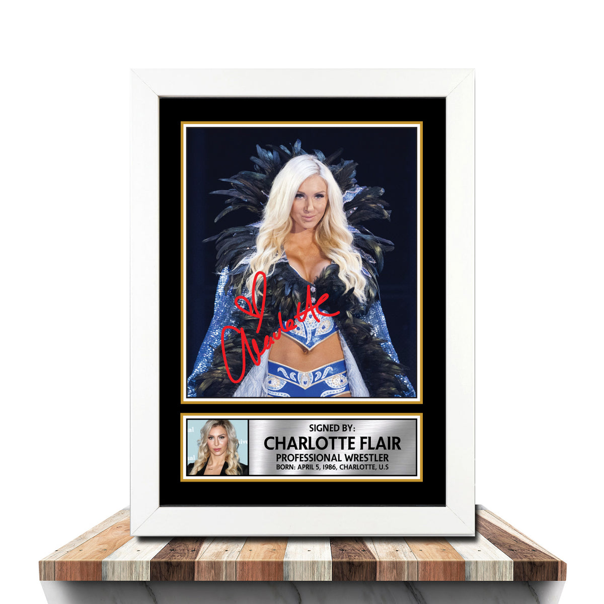 Charlotte M973 Wrestling Printed Signature Poster Print Gift